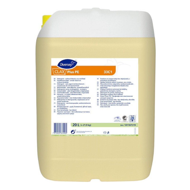 Clax Plus Pur-Eco 33C1 - Détergent liquide sans agent de blanchiment - 20L
